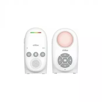 Chillax CB210 DECT digitālais audio mazuļu monitors ar divvirzienu saziņu, temperatūras sensoru un nakts gaismu, balts