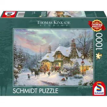 Schmidt Spiele Thomas Kinkade Studios: Santa's Night Before Christmas 1000 detaļu puzle