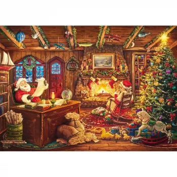 Schmidt Spiele Thomas Kinkade Studios: Santa Checks the Wishlist 1000 gabalu puzle