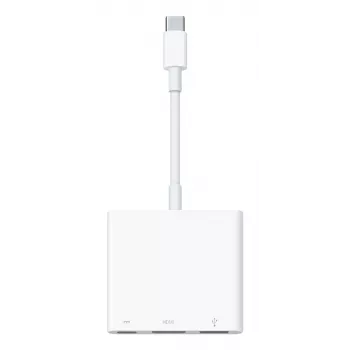 Apple MW5M3ZM/A Digital AV Multiport adapteris - USB-C uz HDMI, USB-A, USB-C PD - 4K 60Hz - sudraba