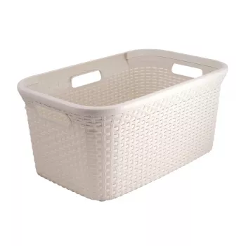 CURVER Veļas grozs Style 45L 59,2x38x27cm Krēmkrāsas
