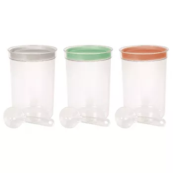 CURVER Apaļa trauka bļoda ar karoti, 1,7L, dažādās krāsās, BPA-Free plastmasa