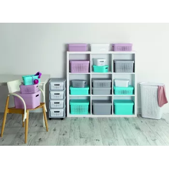CURVER Infinity Recycled 45L uzglabāšanas kaste 56x39x27cm, balta