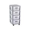 CURVER Infinity ratiņu kaste ar 4 nodalījumiem 11L 30x36x69cm pelēka/balta