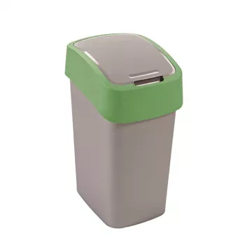 CURVER Flip Bin 9L atkritumu spainis sudraba/zaļš