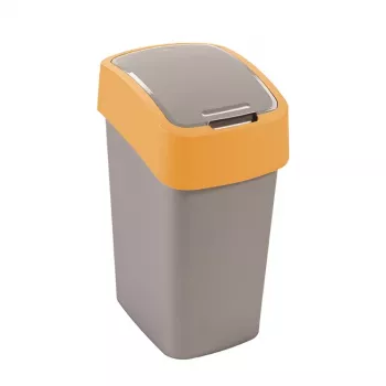 Curver Flip Bin 9L atkritumu spainis, sudraba/dzeltena