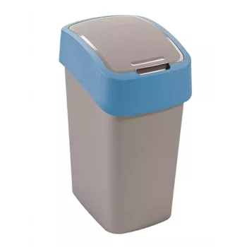 CURVER Flip Bin 9L sudraba/zils atkritumu spainis
