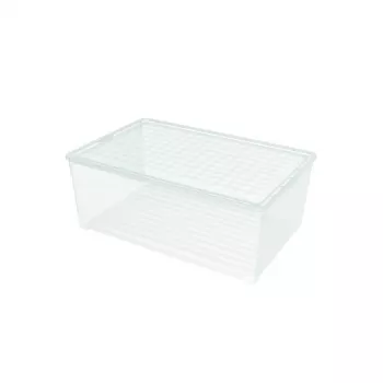 CURVER kaste ar vāku Textile Box 45L 59,6x39,4x23cm caurspīdīga