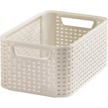 CURVER Style S uzglabāšanas kaste 28,5 x 19,4 x 13 cm krēmkrāsas rotangpalmas efekts