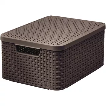 CURVER Style M uzglabāšanas kaste ar vāku 39,3x29,3x18,7 cm tumši brūna