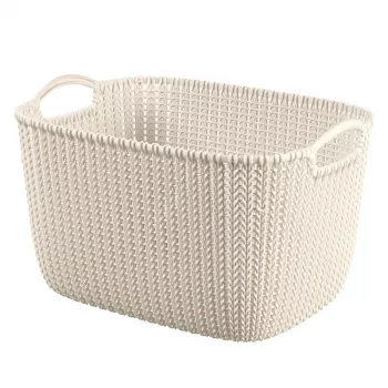 CURVER Knit L taisnstūra grozs 19L 40x30x23cm balts