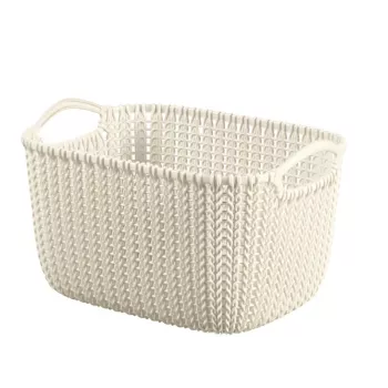 CURVER Knit Collection taisnstūra uzglabāšanas grozs S 8L balts 30x22x17 cm
