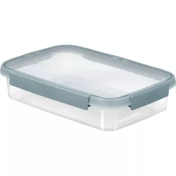 CURVER Smart Eco Fresh taisnstūra pārtikas uzglabāšanas trauks 3,5L, caurspīdīgs ar zaļu vāku