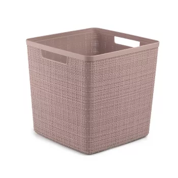 CURVER grozs Jute Square 17L 28x28x27cm rozā