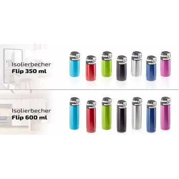 LEIFHEIT Thermo Mug Flip 350 ml sudrabota termokrūze