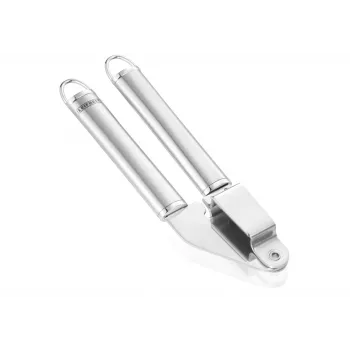 LEIFHEIT Garlic Press Sterling nerūsējošā tērauda ķiploku spiede ar sviras mehānismu un iebūvētu tīrīšanas rīku