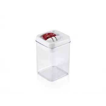LEIFHEIT Fresh&Easy pārtikas uzglabāšanas trauks 800ml, hermētisks, kraujams, bez BPA, caurspīdīgs ar baltu/zaļu vāku