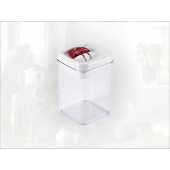 LEIFHEIT Fresh&Easy pārtikas uzglabāšanas trauks 800ml, hermētisks, kraujams, bez BPA, caurspīdīgs ar baltu/zaļu vāku