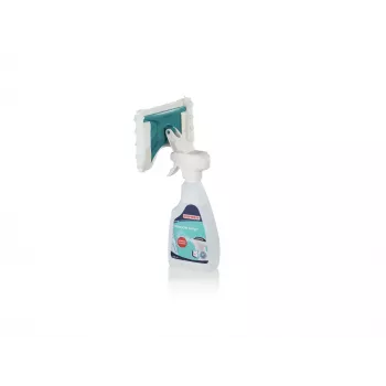 LEIFHEIT logu tīrīšanas koncentrāts ar mazgāšanas līdzekli, 500 ml, formula bez svītrām logiem, spoguļiem, stiklam, dušas kabīnēm, flīzēm, saderīgs ar logu tīrīšanas robotiem un manuālu tīrīšanu