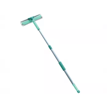 LEIFHEIT Classic logu tīrītājs ar teleskopisku rokturi 100-155 cm, 33 cm tīrītājs, bez svītrām, zaļš/balts