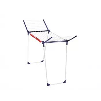 LEIFHEIT Pegasus 160 Solid Slim drēbju žāvēšanas statīvs, 16 m, salokāms, pulverkrāsots tērauds, iekštelpu/āra, melns