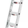 Hailo Master S120 Pro alumīnija drošības pakāpienu kāpnes, 3 pakāpieni, 150 kg slodze, salokāmas, ar daudzfunkciju paplāti