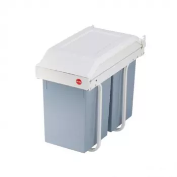 HAILO Multi-Box Duo L iebūvējams atkritumu konteiners, 2x14L, balts