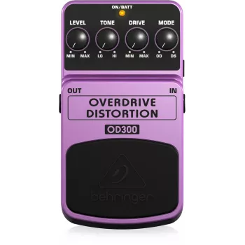 Behringer OD300 Overdrive/Distortion efekta pedālis violets, melns