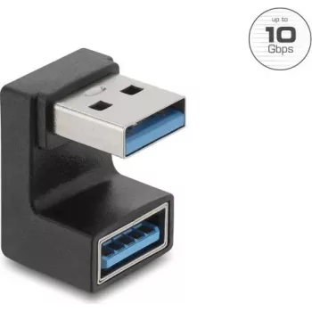 Delock USB 10 Gbps Type-A vīrišķais uz sievišķo U-veida adapteris