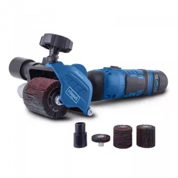 Scheppach MRS500 satīna apdares un birstes slīpmašīna koksnei un metālam, 500 W, 700-3000 apgr/min, 120 mm