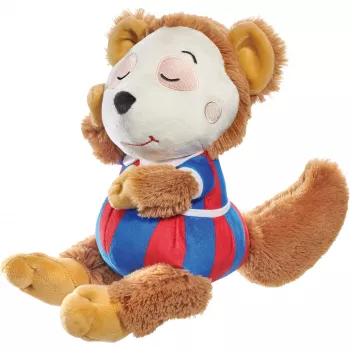 SCHMIDT SPIELE Bobo Siebenschläfer guļošais mīkstais rotaļlieta, 38 cm, brūns un bēšs, mīksts poliesters, CE sertificēts, zīdaiņiem un maziem bērniem