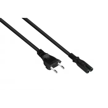 Kabelmeister strāvas kabelis Euro Type C uz IEC C7, 0,75 m, melns
