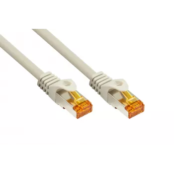 KABELMEISTER RJ45 tīkla kabelis Cat.7 neapstrādāts kabelis, ļoti elastīgs TPE apvalks, bez halogēniem, pelēks, 0,25m