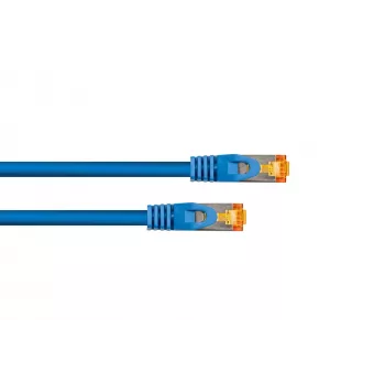 Kabelmeister RJ45 tīkla kabelis Cat.7 S/FTP, ļoti elastīgs TPE apvalks, bez halogēniem, zils, 0,25 m