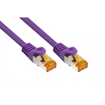 Kabelmeister Cat.7 S/FTP tīkla kabelis, RJ45, TPE apvalks, bez halogēniem, violets, 1m