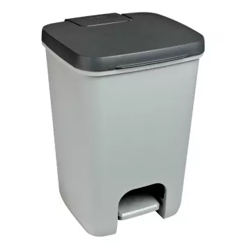 Curver Pedal Bucket Essentials 20L peldošais atkritumu spainis, pelēks/tumši pelēks