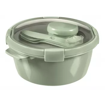 CURVER Pārtikas trauks pusdienu komplekts apaļš 1,6L Smart Eco To Go Ø22x10cm gaiši zaļš