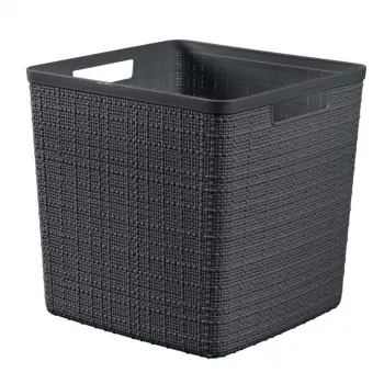 CURVER Jūtas grozs Square 17L 28x28x27cm tumši pelēks