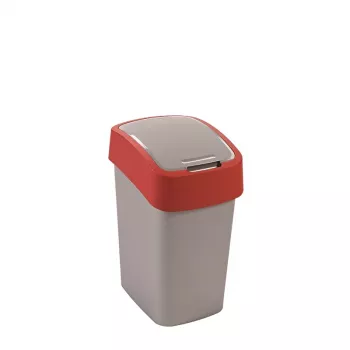 CURVER Flip Bin 25L atkritumu spainis, sudraba/sarkans