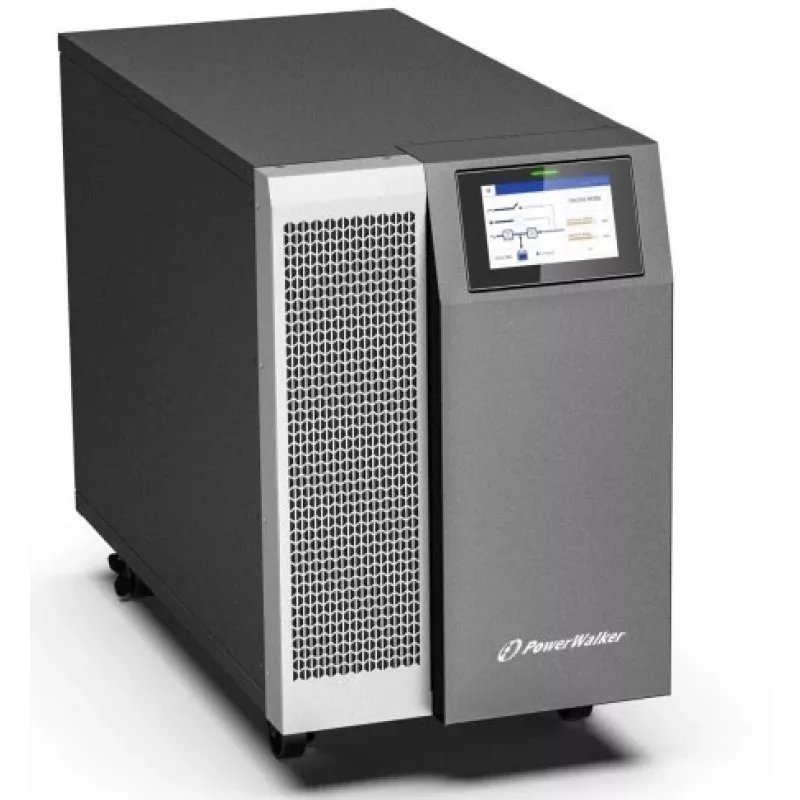 PowerWalker VFI 30K TAP PF1 3/3 BE Online dubultās konversijas UPS, 30kVA/30kW, 3 fāžu ieeja/izeja, tornis, ārējās baterijas