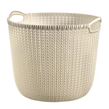 Curver Knit L apaļš veļas grozs 30L balts 40x39x33cm