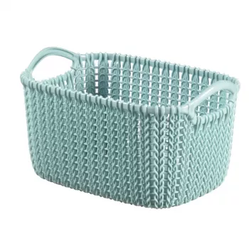 CURVER Basket Knit XS taisnstūra formas 3L uzglabāšanas grozs zils 25x18x14cm