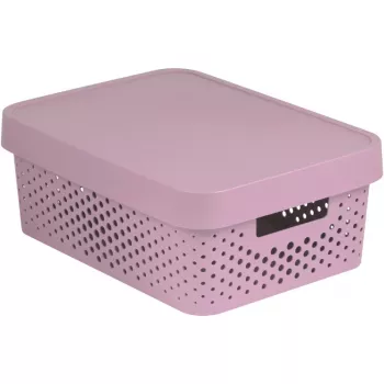 Uzglabāšanas kaste Curver Infinity Recycled 11 L, 36 x 27 x 14 cm, rozā