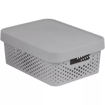 CURVER Recycled Infinity 11L uzglabāšanas kaste 36x27x14 cm pelēka