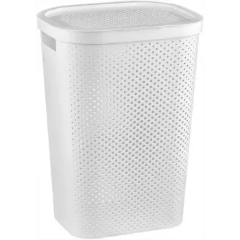 CURVER Infinity Recycled 60L veļas grozs 44x35x60 cm balts