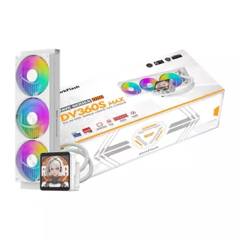 DarkFlash DV360S MAX White 360mm ARGB AIO šķidruma dzesētājs CPU