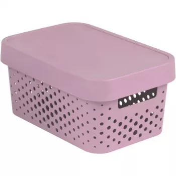 CURVER Infinity Recycled 4.5L rozā uzglabāšanas kaste 27x19x12cm