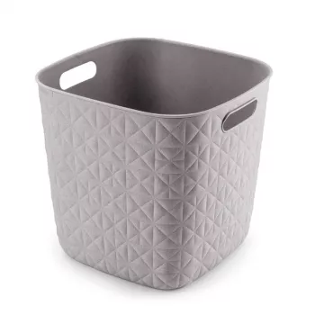 CURVER Softex kvadrātveida uzglabāšanas grozs 15L Chalk White 27,9x27,9x26,9cm