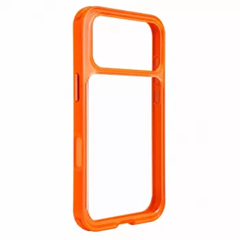 Evelatus Apple iPhone 17 Pro LiveCase hibrīdais apvalks ar statīvu PC+TPU oranžs