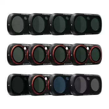 Freewell Insta360 Luna Ultra filtru komplekts (12 daļas) - magnētiskie Quick-Swap ND, CPL, ND/PL, UV filtri Insta360 X4 kamerai